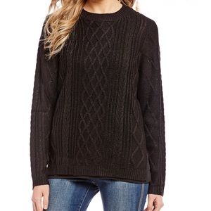 NWT Jessica Simpson Black Shimmer Glora Sweater